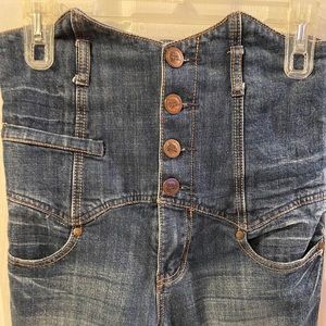 Z co High Waisted Sailor Jeans size 9 Stretch